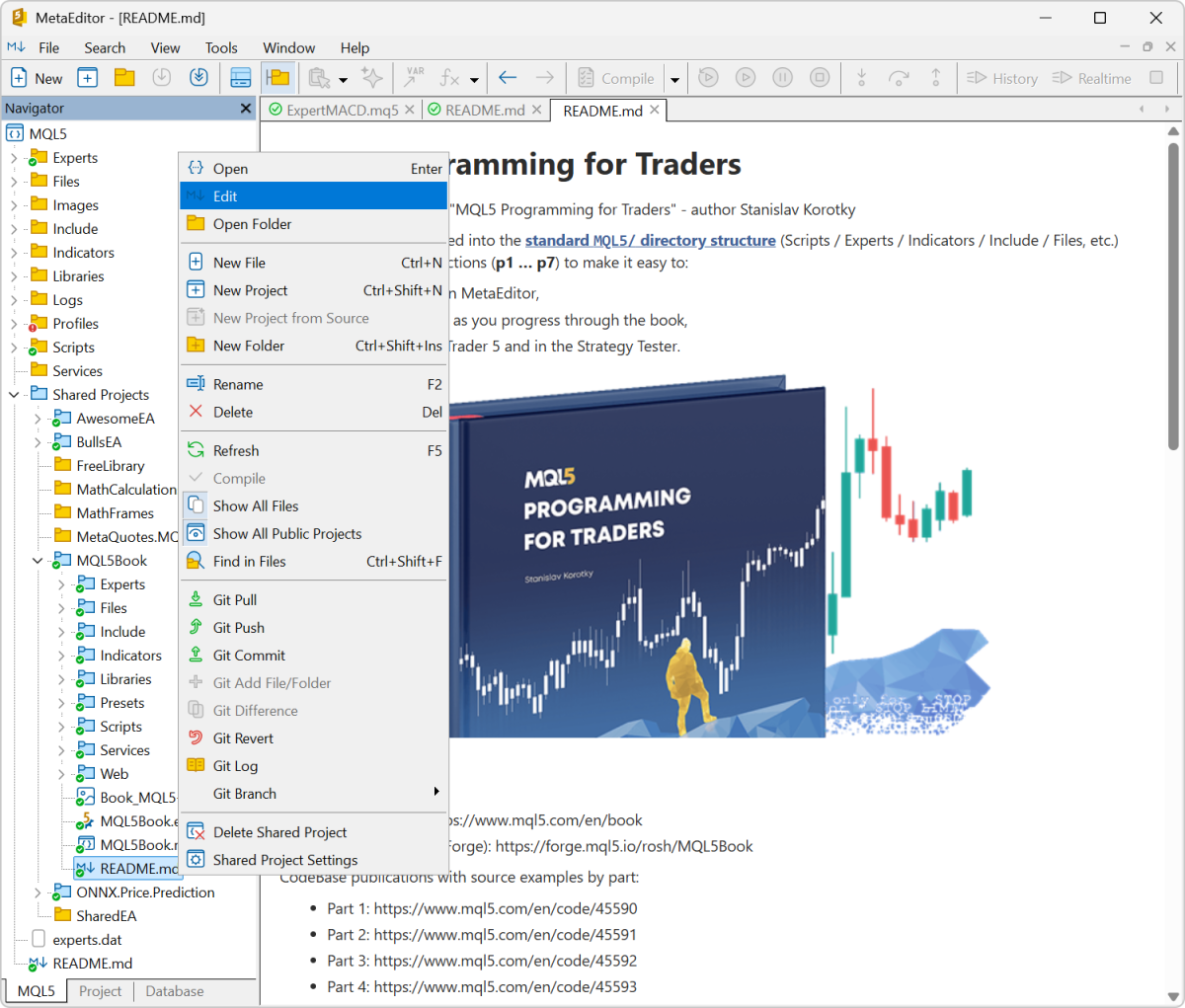 添加了 Markdown 文件的显示和编辑功能